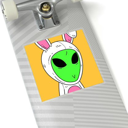 Bunny Easter Rabbit Alien Visitor Kiss-Cut Stickers