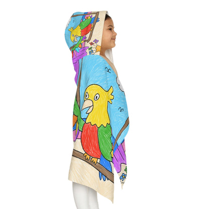 Animal Lover Parrot Perfect Gift for Parrot Owners Youth Hooded Towel