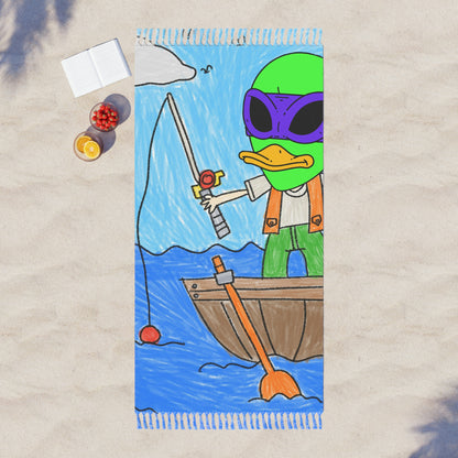 Fishy Alien Fish Catcher Visitor 751 Boho Beach Cloth