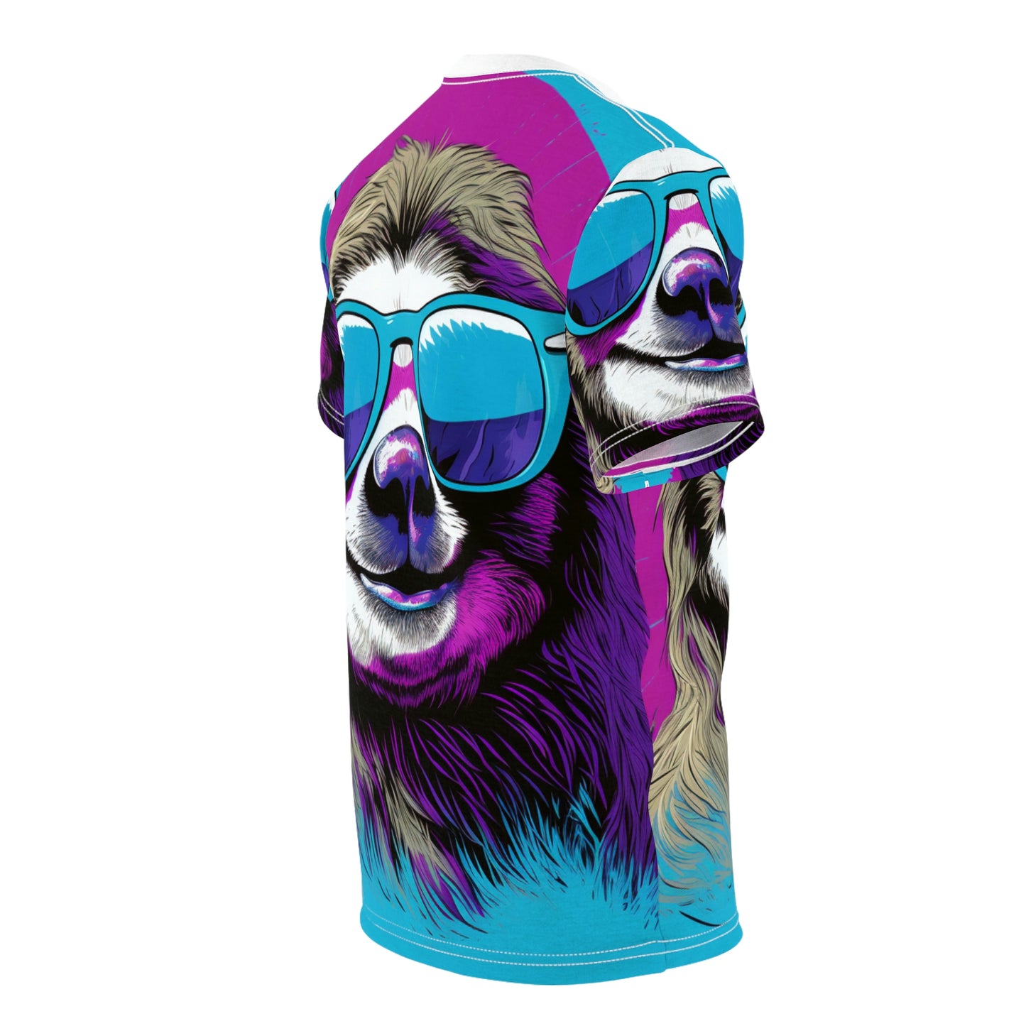 Galactic Sloth Retro-Inspired Animal Unisex Cut & Sew Tee (AOP)