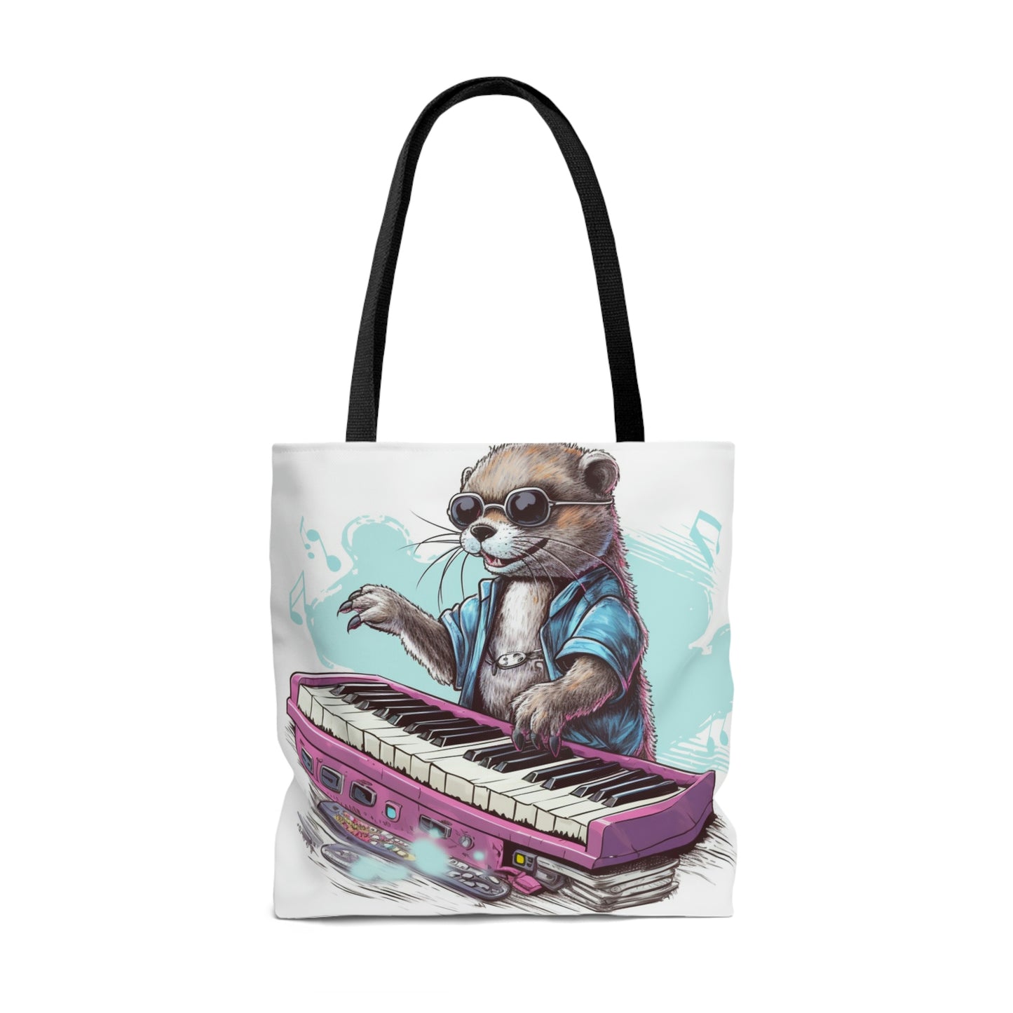 Otter Piano Teclado Reproductor de música Bolsa de mano gráfica (AOP) 