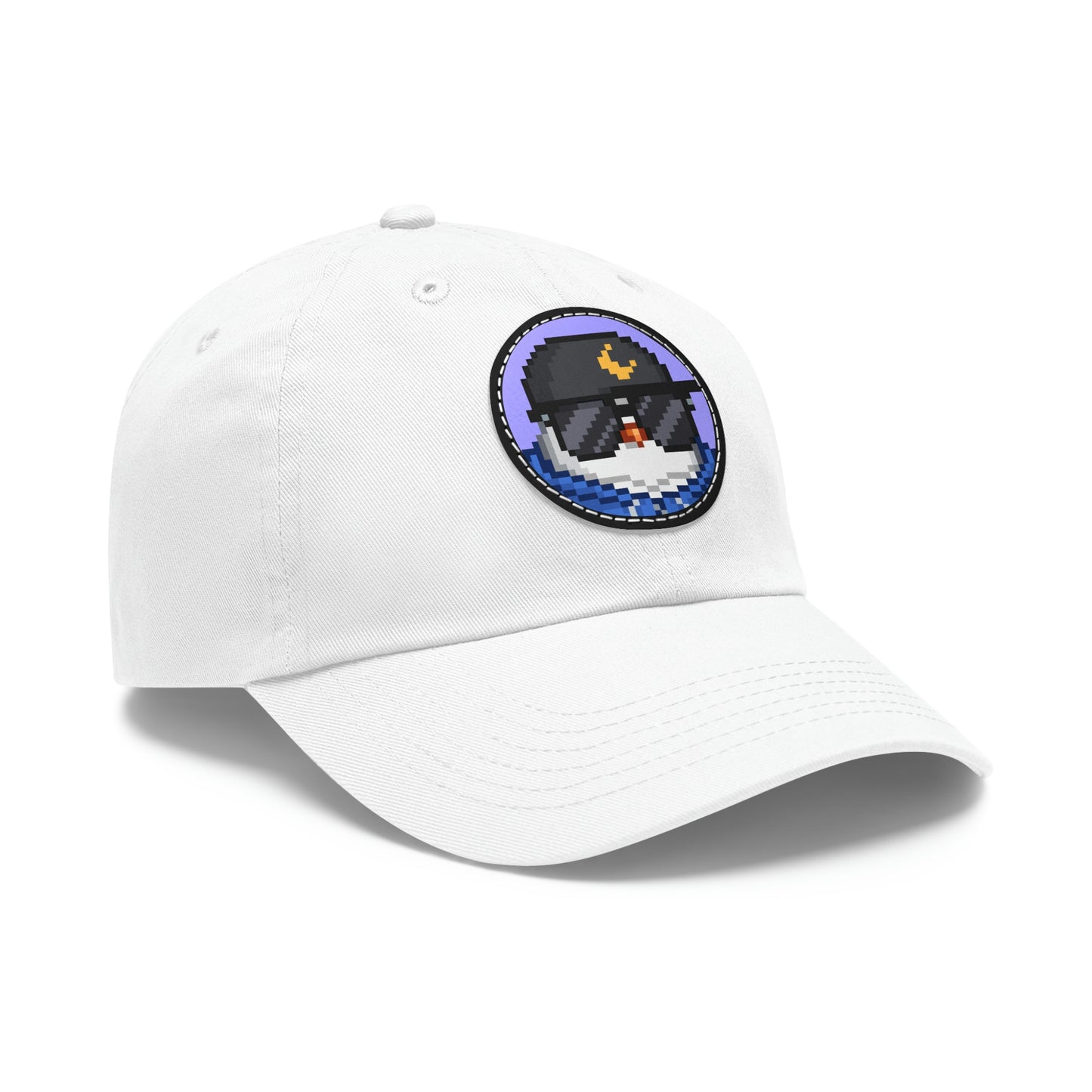 Owl Bird Moon Night Hawk Dad Hat with Leather Patch (Round)