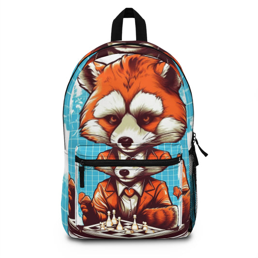 Gráfico del juego de estrategia Red Panda Chess Player Mochila