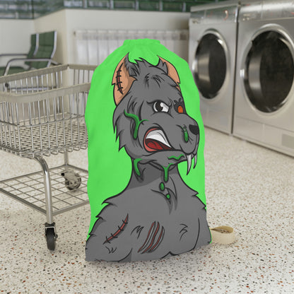 Wolf Gray Anime Werewolve Cyborg Laundry Bag