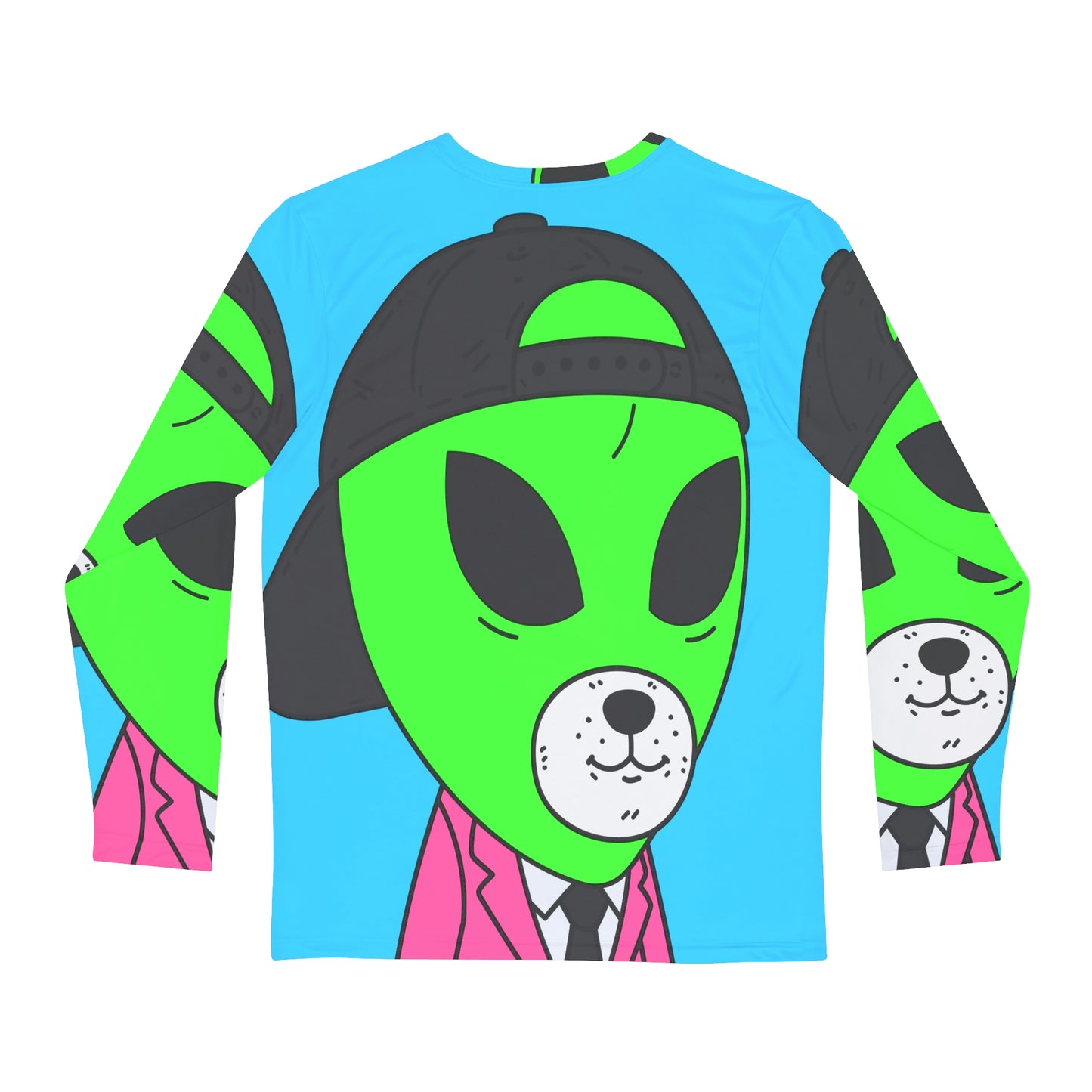 Animal Alien Pink Suit Capped Men's Long Sleeve AOP Shirt