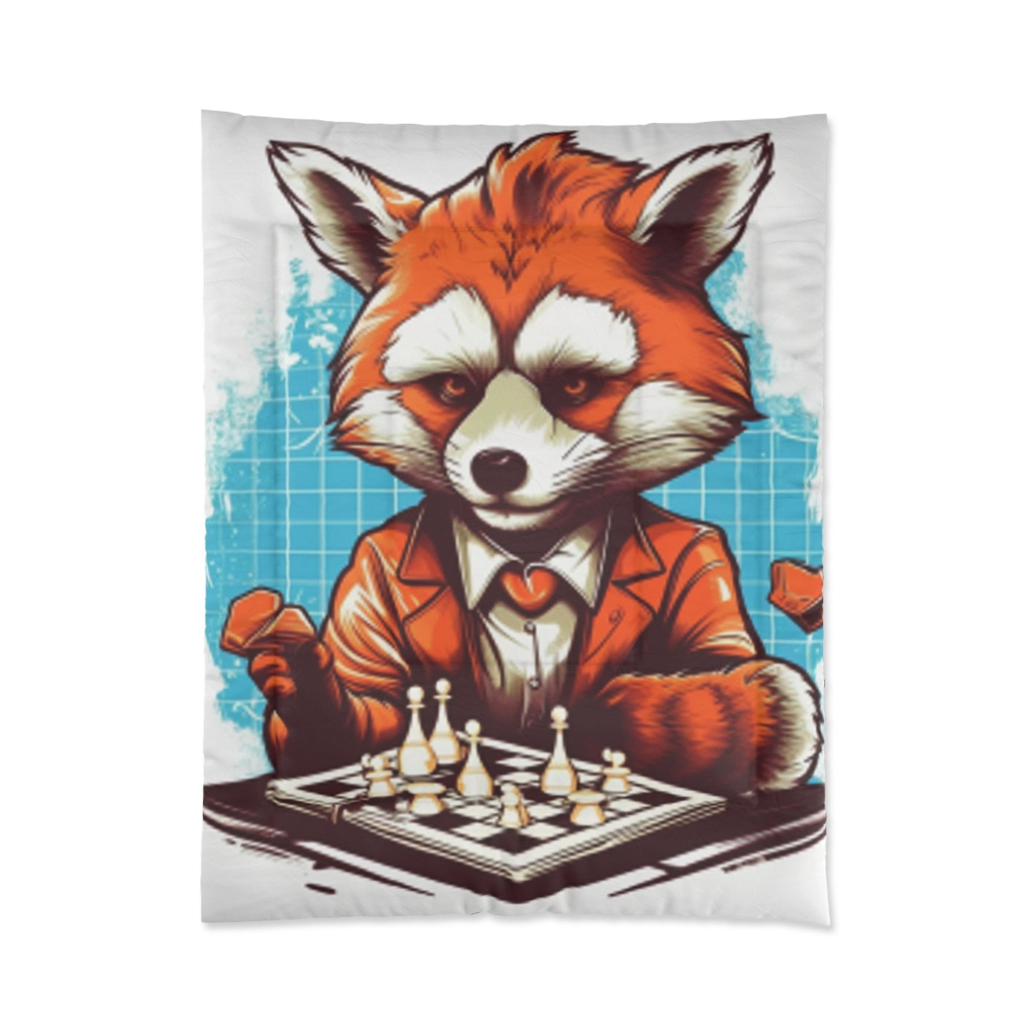 Red Panda Chess Player Strategy Game Graphic Comforter