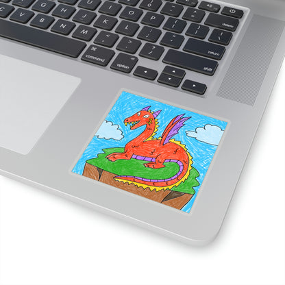 Fierce Dragon Medieval Kiss-Cut Stickers