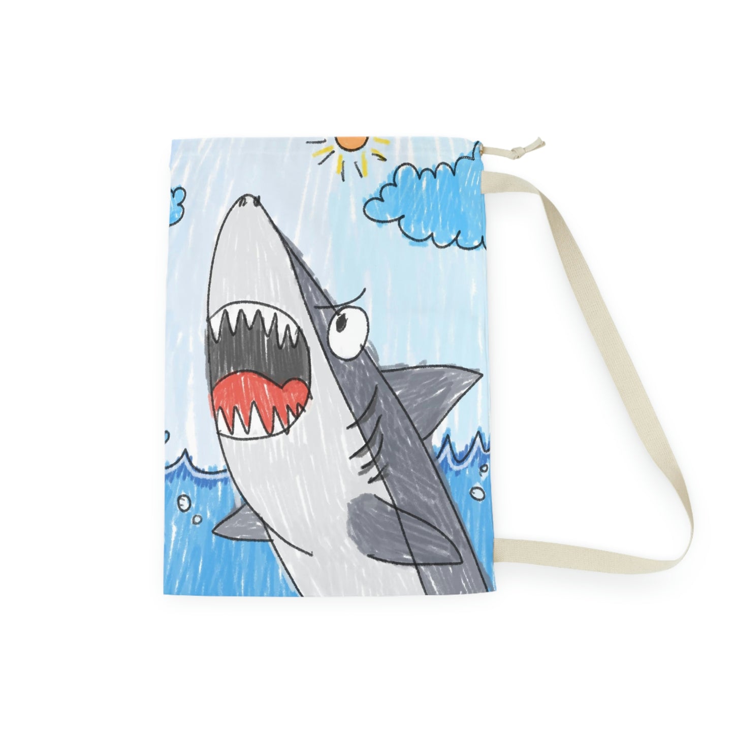 Shark Jaw Teeth Attack Ocean Sea Creature Laundry Bag