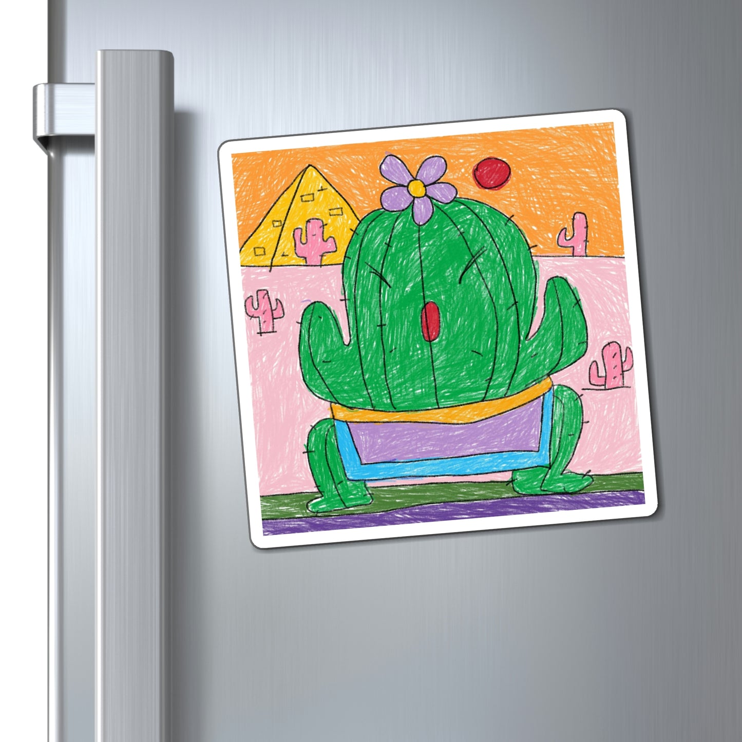 Desert Cactus Sumo Wrestler Graphic Magnets