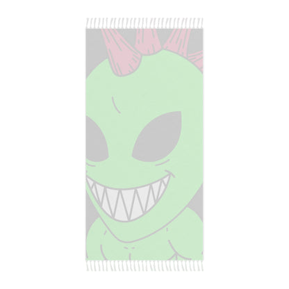 Spiked Pink Hair Muscle Big Smile Green Alien Visitor Boho Beach Cloth