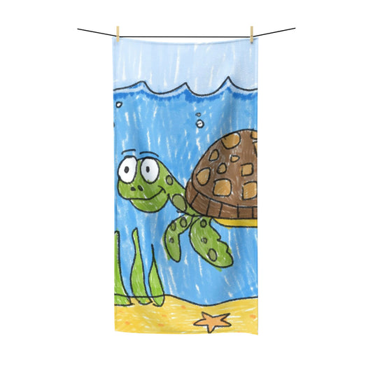 Sea Turtle Beach Sand Ocean Polycotton Towel