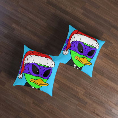 Santa Christmas Alien Visitor751 Tufted Floor Pillow, Square