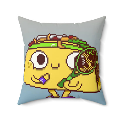 Tennis Taco Racket Sport Spun Polyester Square Pillow