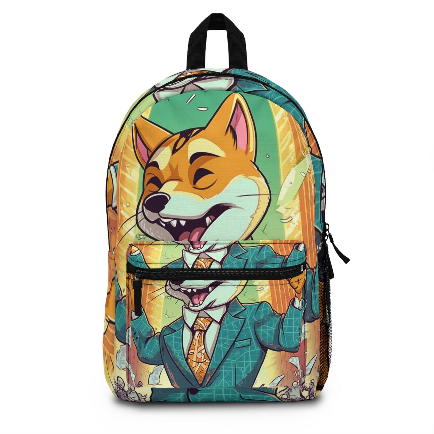 Mochila retro Synthwave Shiba Inu - Poliéster duradero, liviano e impermeable con correas ajustables - Artículo de coleccionista de NYSE