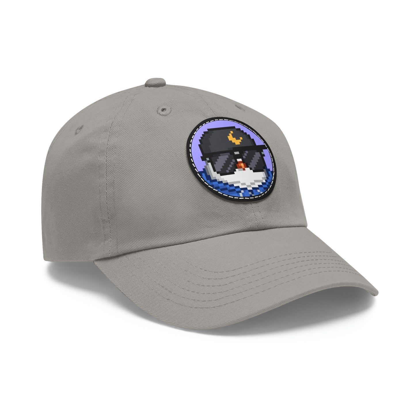 Owl Bird Moon Night Hawk Dad Hat with Leather Patch (Round)