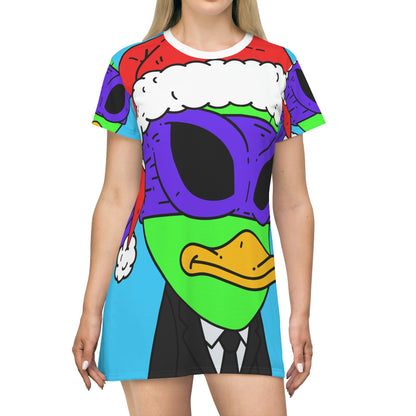 Santa Christmas Alien Visitor751 All Over Print T-Shirt Dress