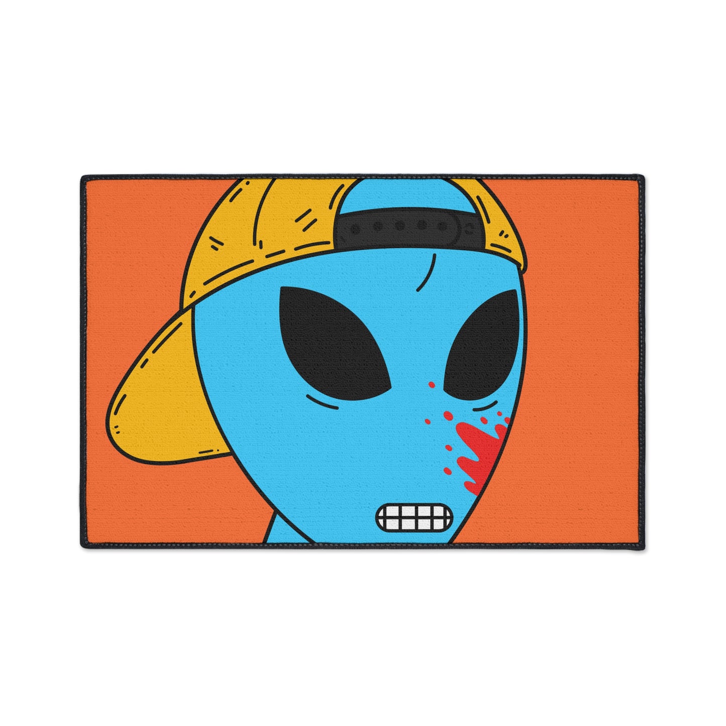 Blood Blue Alien Visitor Heavy Duty Floor Mat