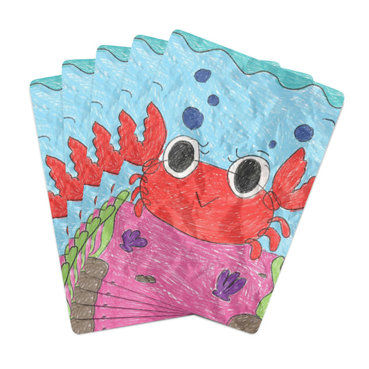 Lobster Crab Graphic Sea Lovers Custom Poker Cards