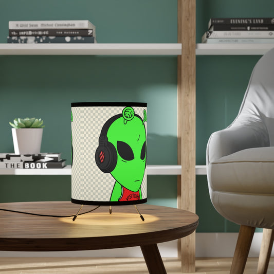 Alien Music Headphone Podcast Character Visitor Tripod Lamp with High-Res Printed Shade, US\CA plug