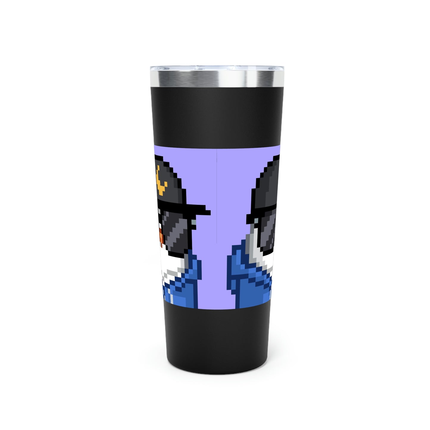 Vaso aislado al vacío de cobre con diseño de búho, pájaro, luna, noche, halcón, 22 oz