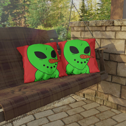 Veggie Visi Alien Vegetable Visitor Outdoor Pillows