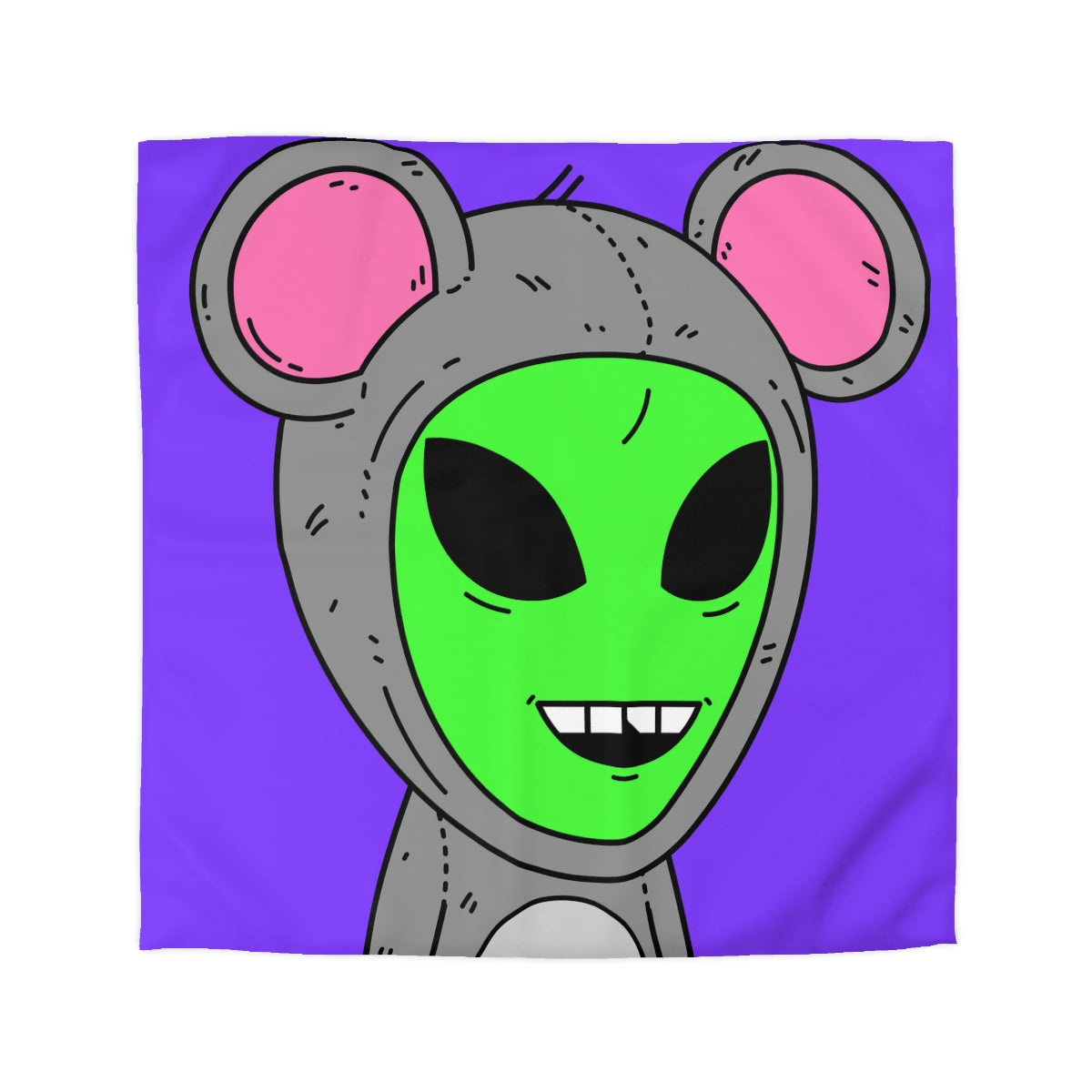 The Visitor Mouse Alien Character Microfiber Duvet Cover