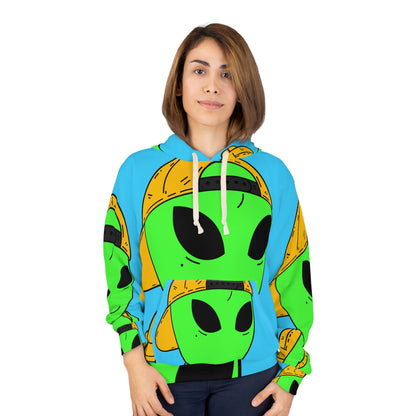 Backpacker Alien Visitor AOP Unisex Pullover Hoodie