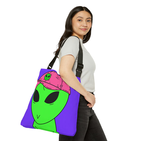 Visi Hat Visitor Green Alien Adjustable Tote Bag (AOP)