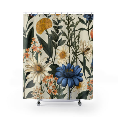 Botanical Illustration Flowers & Plants Design Shower Curtains