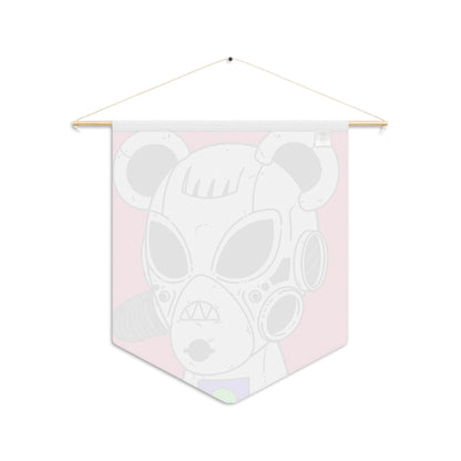 Armored White Mouse Ears Future Alien Cyborg Machine Visitor  Pennant