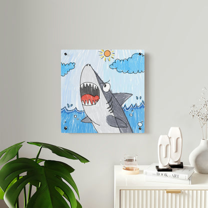 Shark Jaw Teeth Attack Ocean Sea Creature Acrylic Wall Art Panels