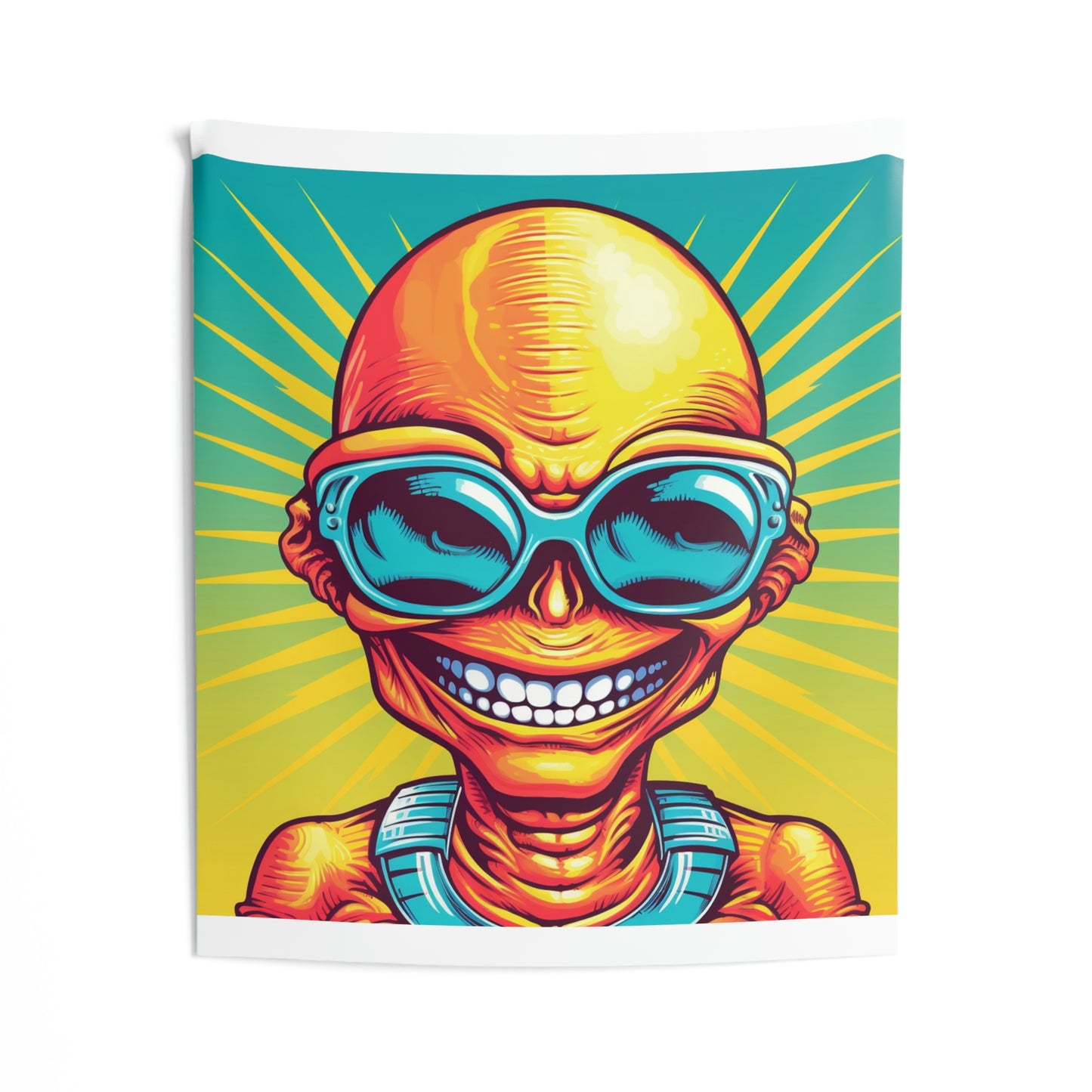 Alien Pop Culture Bright Body Designer Indoor Wall Tapestries