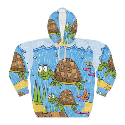 Sea Turtle Beach Sand Ocean AOP Unisex Pullover Hoodie