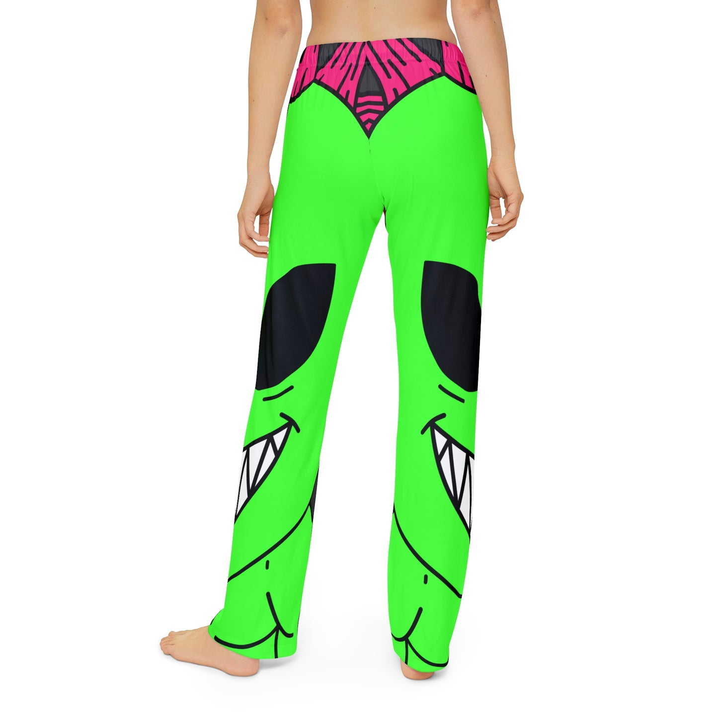 Spiked Pink Hair Muscle Alien Visitor Kids Pajama Pants