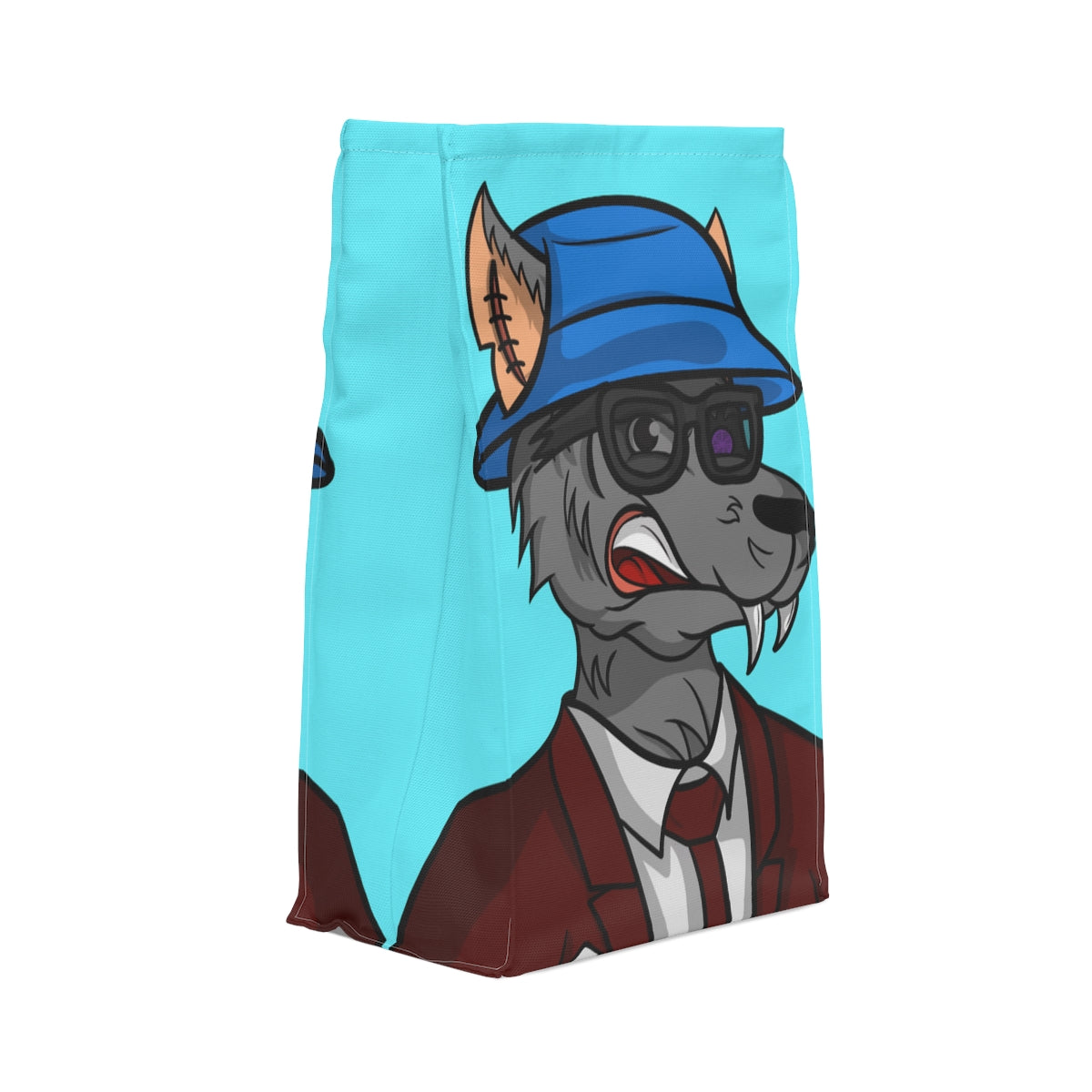 Business Casual Maroon Suit with Tie Cyborg Bucket Hat Werewolve Polyester Lunch Bag