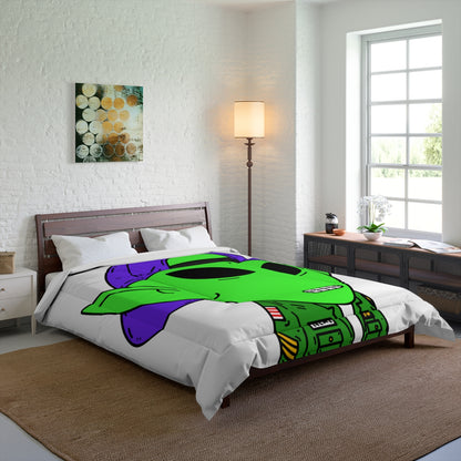 Green Military Army Jacket pointy ear Visitor Alien Bed Comforter