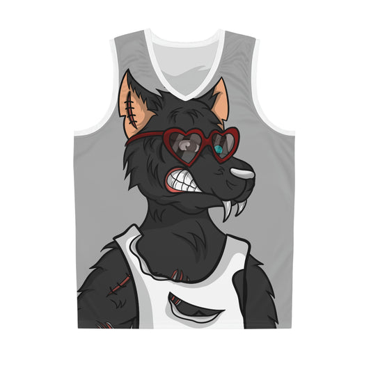 Camiseta de baloncesto Heart Valentine Black Wolf Cyborg 