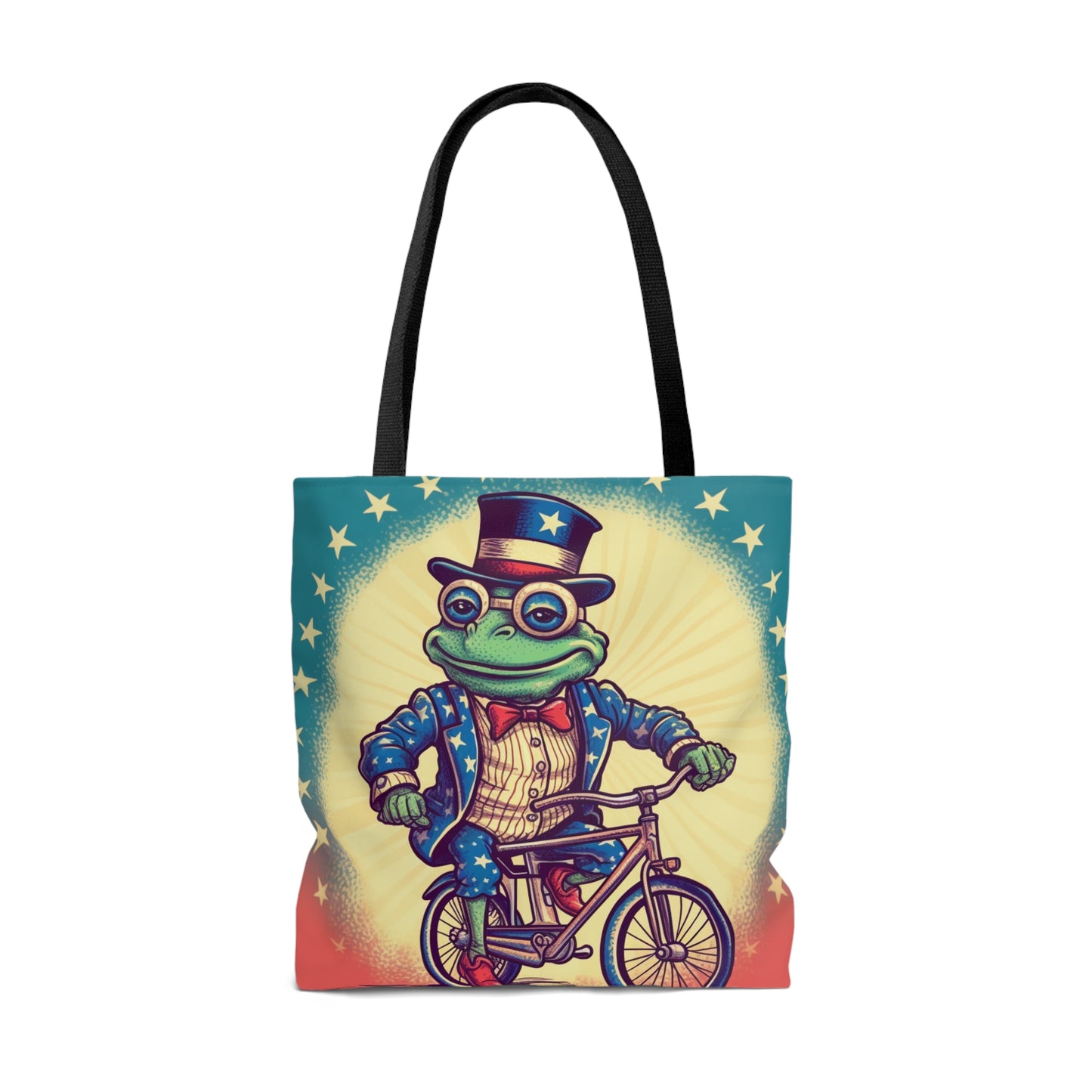 USA Frog Patriotic Indepencence Day 4th of July Bike Rider Tote Bag (AOP)