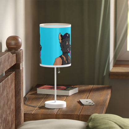 Cyborg Wolf Detective Tongue Out Lamp on a Stand, US|CA plug