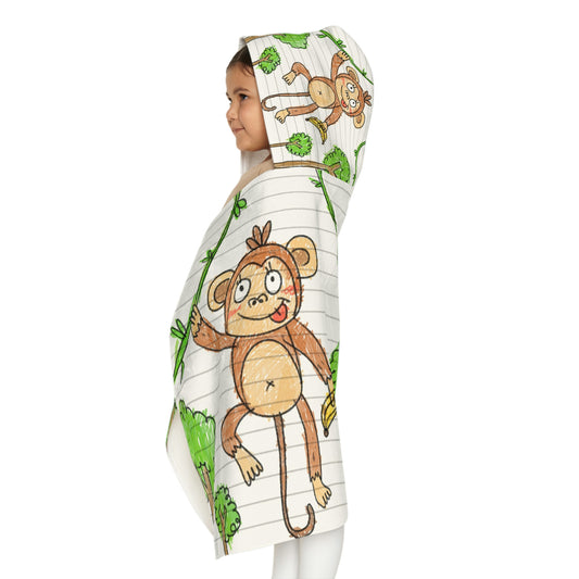 Graphic Monkey - Fun Zoo Clothing for Ape Lovers Youth Hooded Towel