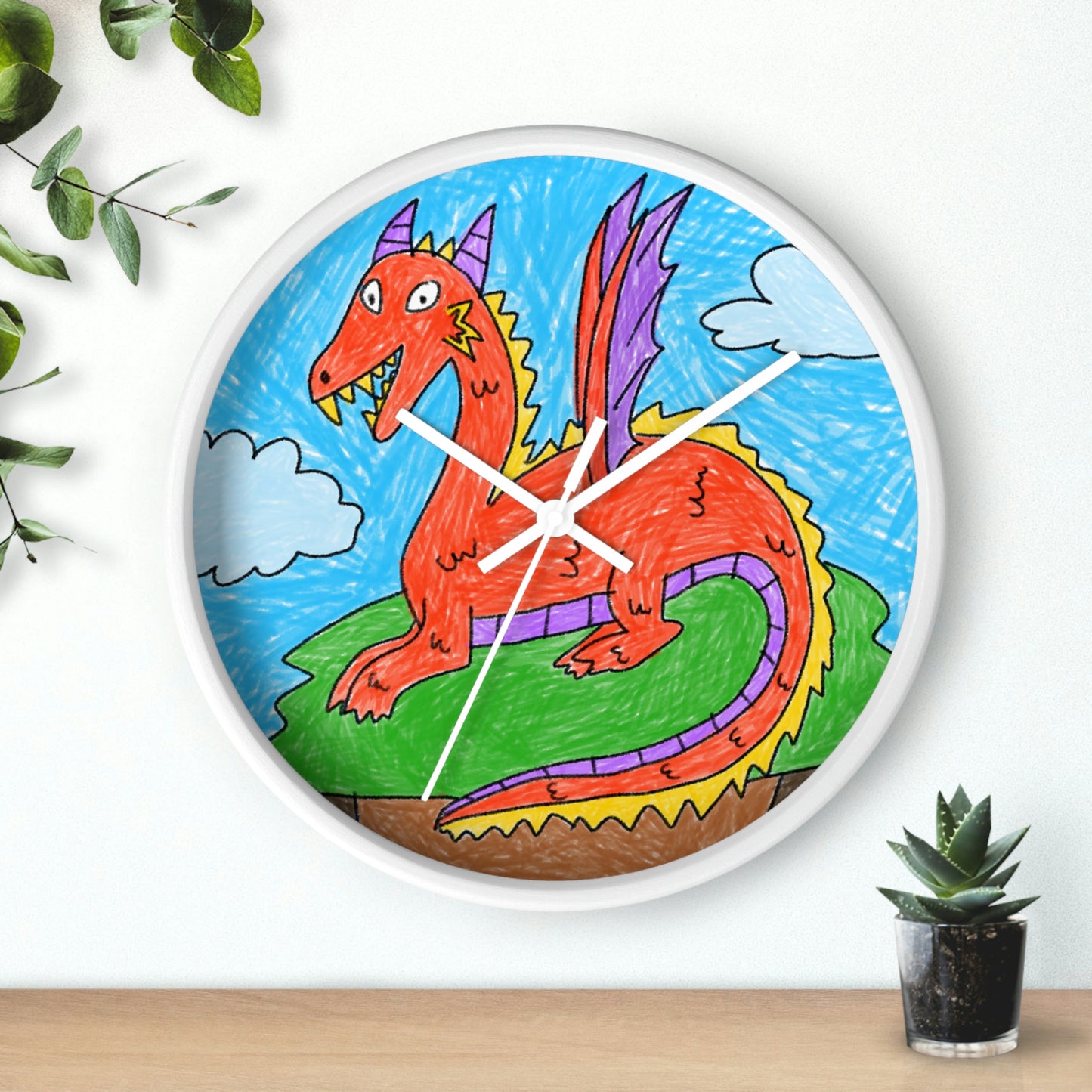 Reloj de pared medieval Dragón feroz 