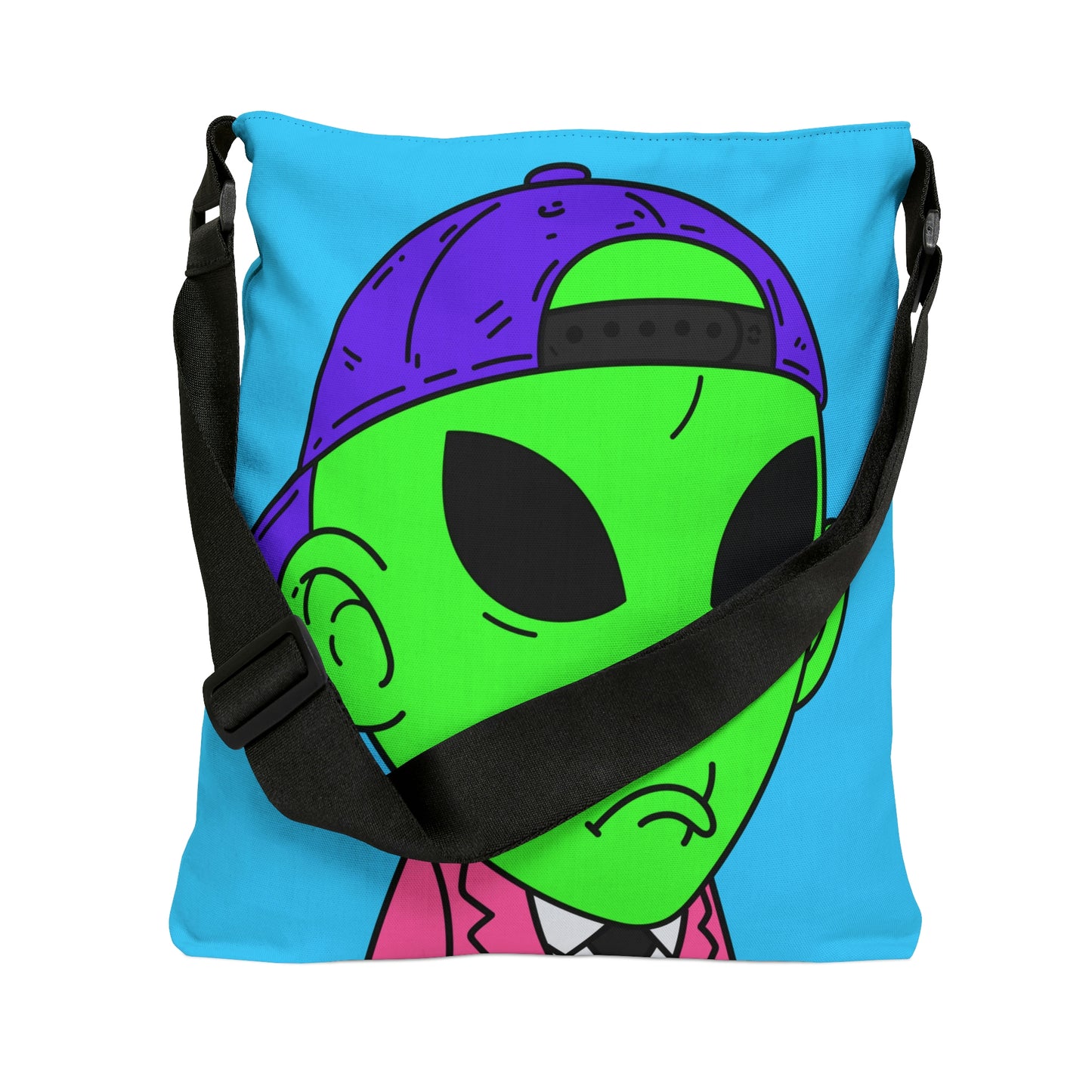 Moody Alien Visitor Adjustable Tote Bag (AOP)