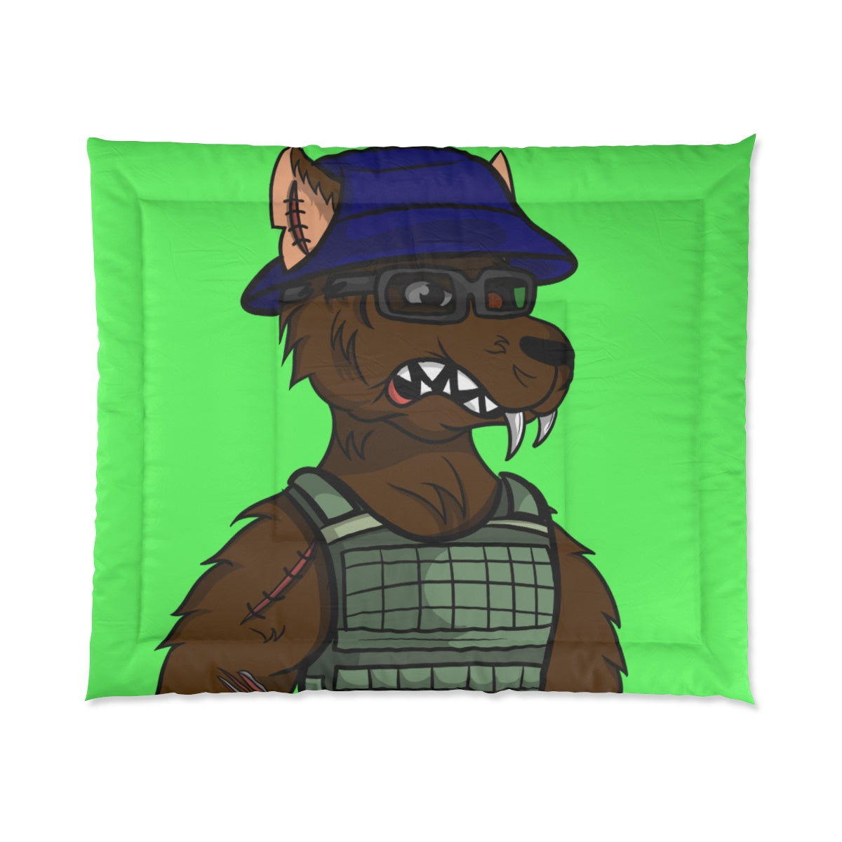 Military Army Cyborg Werewolf USA American Comforter