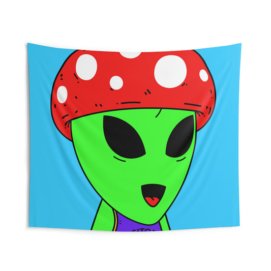 Healthy Sport Jersey Mushroom Alien Indoor Wall Tapestries