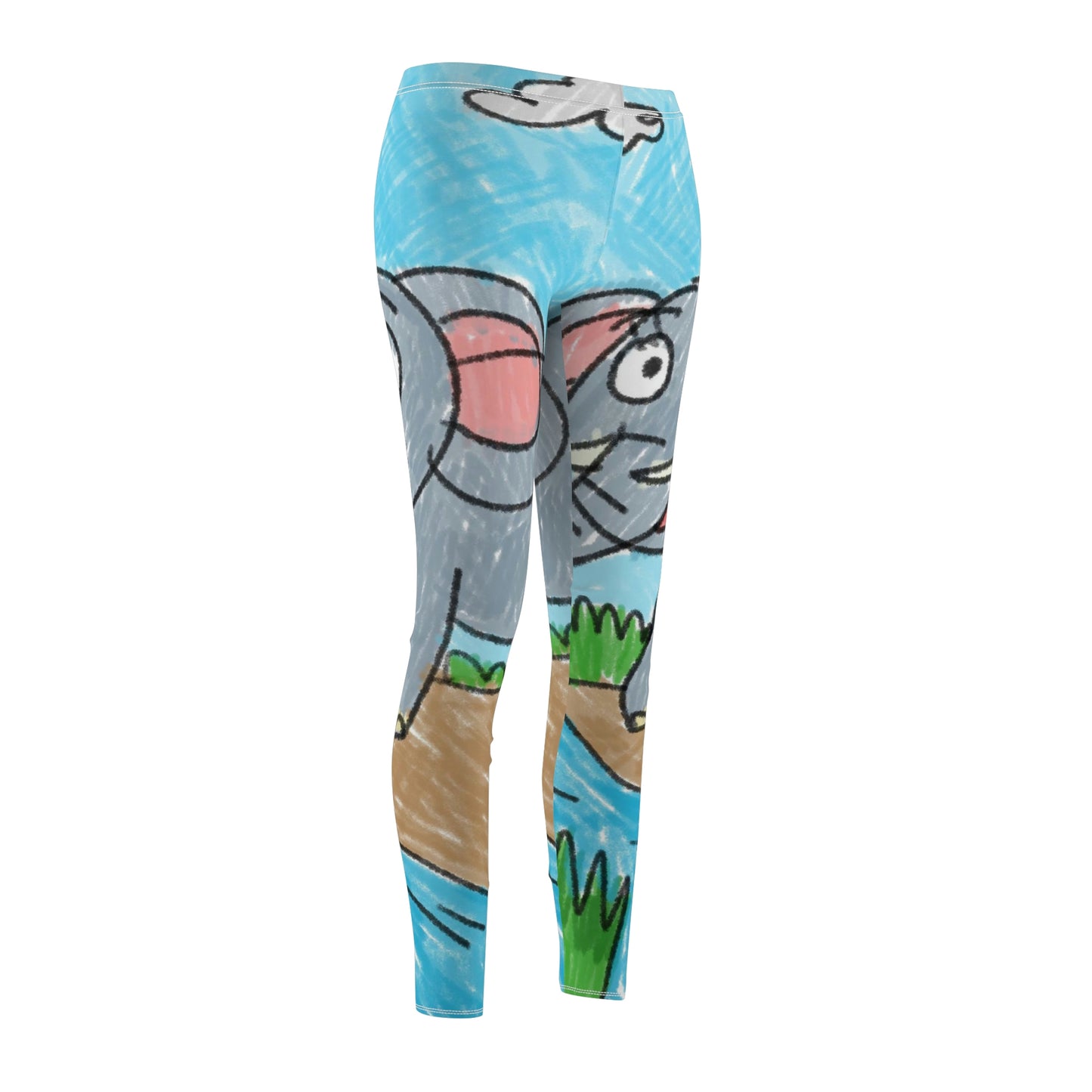 Elefante Elephant King Safari Animal Women's Cut & Sew Casual Leggings