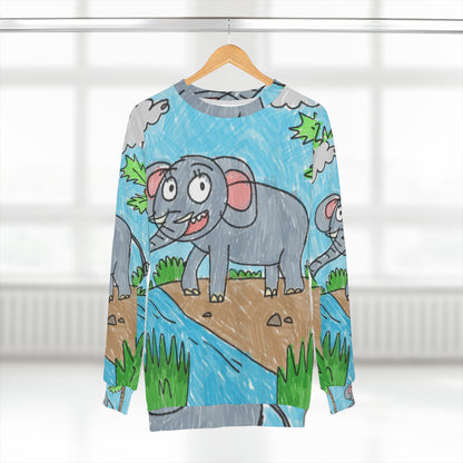 Elefante Elephant King Safari Animal AOP Unisex Sweatshirt