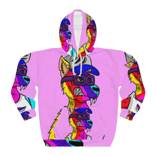 Tie Dye Wolf Pride AOP Unisex Pullover Hoodie