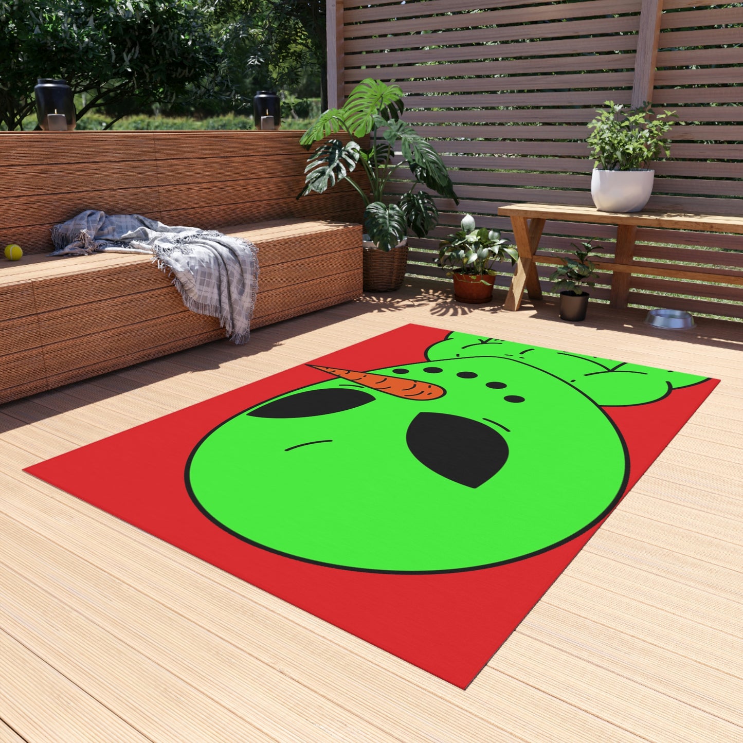 Veggie Visi Alien Vegetable Visitor Outdoor Rug