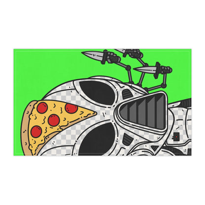 Knive Peppe Pizza Viz Wiz Armored White Future Alien Cyborg Machine Visitor Kitchen Towel