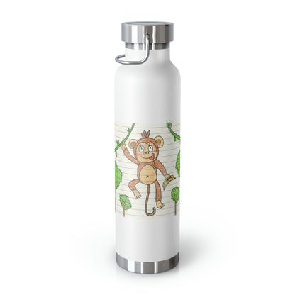 Graphic Monkey - Fun Zoo Clothing for Ape Lovers Copper Vacuum Insulated Bottle, 22oz